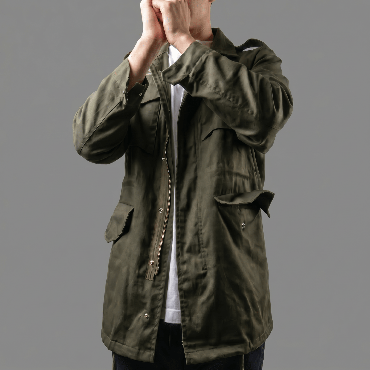 M65 Military Jacket (Male Loneliness Jacket) solid grey - Raiment Media