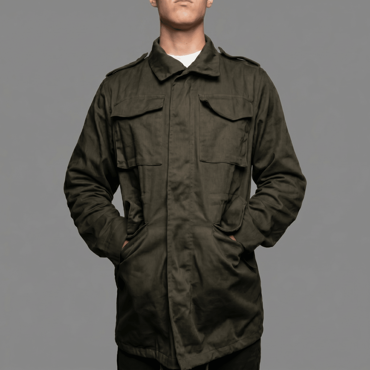 M65 Military Jacket (Male Loneliness Jacket) solid grey - Raiment Media