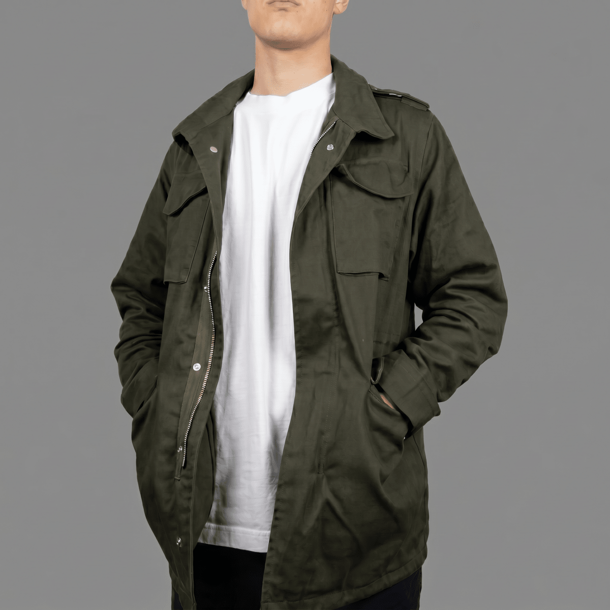 M65 Military Jacket (Male Loneliness Jacket) solid grey - Raiment Media