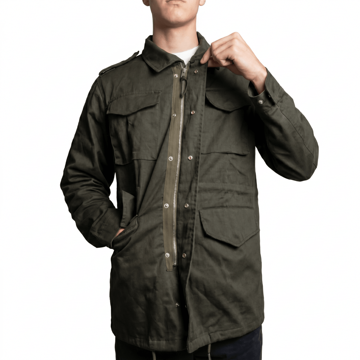 M65 Military Jacket (Male Loneliness Jacket) white - Raiment Media